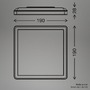 Hranatá - BRILO 3863416 Slim Case stropní svítidlo 19x19 cm - 12W, 1400lm, neutrální bílá, LED, bílé - BRILO - foto 8