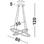 Kruhová - NV 9392011 Závěsné svítidlo TORRENTE černý hliník a akryl nastavitelné LED 55W 230V 3000K IP20 stmívatelné - NOVA LUCE - foto 8