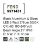 Nástěnná - NV 9971451 Venkovní nástěnné svítidlo FEND černý hliník a sklo LED 5W 3000K 100-240V 21st. IP65 - NOVA LUCE - foto 8