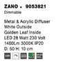Kruhová - NV 9053821 Stropní svítidlo ZANO kov a akrylový difuzor bílá zvenku plátkované zlato uvnitř LED 28W 230V 3000K IP20 stmívatelné - NOVA LUCE - foto 8