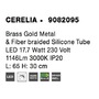 Dekorativní - NV 9082095 Stropní svítidlo CERELIA mosazný zlatý kov a silikonová trubice LED 17.7W 230V 3000K IP20 - NOVA LUCE - foto 8