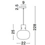 Koule - NV 9236510 Závěsné svítidlo CINZIA kouřové sklo černý kabel černá kovová základna E27 1x12W 230V IP20 bez žárovky - NOVA LUCE - foto 8