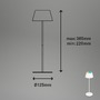 Na stůl - BRILO 7466016 LED RGB nabíjecí stolní lampa 38 cm 2,6W 200lm bílé - BRILO - foto 8