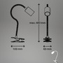 Stolní lampy s klipem - BRI 2176016 Fleks lampička na stůl, nastavitelná, s klipsem, bílé - BRILONER - foto 8