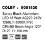 Stojací lampy - NV 9081830 Stojací lampa COLBY černý hliník LED 18W 220-240V 3000K IP20 - NOVA LUCE - foto 8