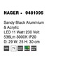 Stolní lampy dekorační - NV 9481095 Stolní lampa NAGER černý hliník a akryl LED 11W 230V 3000K IP20 - NOVA LUCE - foto 8