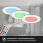 Kruhová - BRI 7035-036 RGB-CCT LED vestavná svítidla sada, pr.9,2 cm, 3x LED, 4,8 W, 450 lm, bílé - BRILONER - foto 8