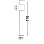 Stojací lampy - NV 9180522 Stojací lampa YAMA černé stínidlo a černý hliník vypínač na těle E27 1x12W 230V IP20 bez žárovky - NOVA LUCE - foto 8