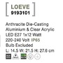 Nástěnná - NV 9193101 Venkovní nástěnné svítidlo LOEVE antracitový hliník a čirý akryl E27 1x12W 220-240V IP65 bez žárovky - NOVA LUCE - foto 8
