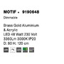 Kruhová - NV 9190648 Závěsné svítidlo MOTIF zlatý mosazný hliník a akryl LED 48W 230V 3000K IP20 stmívatelné - NOVA LUCE - foto 8