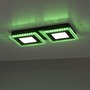Hranatá - LD 14512-18 ACRI LED stropní svítidlo černé RGB, CCT stmívatelné s dálkovým ovládáním RGB+2700-5000K - LEUCHTEN DIREKT / JUST LIGHT - foto 8