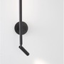 Nepřímé osvětlení - NV 9182812 Nástěnné svítidlo HANDY černý hliník a akryl nastavitelné/rotační - vypínač na těle LED Samsung 230V 3000K osvětlení 6W čtecí lampička 3W IP20 - NOVA LUCE - foto 8