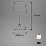 Na stůl - BRILO 7445015 LED bateriové stolní svítidlo pr.12,5 cm, LED modul, 3W, 350 lm, černá (starý kód: BRILO 7445-015) - BRILO - foto 8