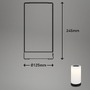 Na stůl - BRILO 7448-015 LED bateriové stolní svítidlo pr.12,5 cm, LED modul, 3W, 350 lm, černá - BRILO - foto 8