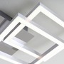 Hranatá - BRILO 3207-018 LED stropní svítidlo, 47 cm, 1200 LM, 16 W, hliník-chrom - BRILO - foto 8