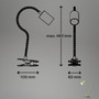 Stolní lampy s klipem - BRI 2176019 Fleks lampička na stůl, nastavitelná, s klipsem, zelená - BRILONER - foto 8