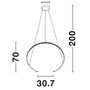 Kruhová - NV 9010023 Závěsné svítidlo BREDA černý hliník a akryl LED 30W 220V 3000K IP20 - NOVA LUCE - foto 8