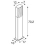 Sloupková - LA 1008385 RASTERLYS POLE 70 Stojací lampa, 2700/3000 K, IP65, obdélníkový, antracitní - BIG WHITE (SLV) - foto 8