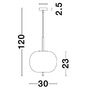 Koule - NV 9624061 Závěsné svítidlo LATO opálové sklo antický mosazný kov černý kabel E27 1x12W 230V IP20 bez žárovky - NOVA LUCE - foto 8
