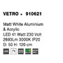 Kruhová - NV 910621 Závěsné svítidlo VETRO matný bílý hliník a akryl LED 41W 230V 3000K IP20 - NOVA LUCE - foto 8