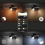 Bodová - PH 8720169318670 Hue 50608/30/P7 Hue WACA Centris stropní LED svítidlo 1x25W+GU10 3x5,7W 2810lm 2000-6500K RGB IP20 černá - PHILIPS - foto 8