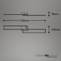 Hranatá - BRILO 3145-015 LED CCT rám 110 cm 2x40W 2200lm černá - BRILO - foto 8
