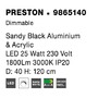 Kruhová - NV 9865140 Závěsné svítidlo PRESTON černý hliník a akryl LED 25W 230V 3000K IP20 stmívatelné - NOVA LUCE - foto 8