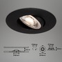 Kruhová - BRI 7602035 LED vestavné svítidlo 4,4 cm 3x 4,9W 480lm černá - BRILONER - foto 8