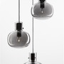 Vícečetná - NV 9236530 Závěsné svítidlo CINZIA kouřové sklo černý kabel černá kovová základna E27 3x12W 230V IP20 bez žárovky - NOVA LUCE - foto 8