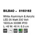 Hranatá - NV 8160162 Stropní svítidlo BILBAO bílý hliník a akryl LED 25W 230V 3000K IP20 - NOVA LUCE - foto 8