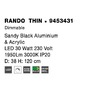 Kruhová - NV 9453431 Závěsné svítidlo RANDO THIN černý hliník a akryl LED 30W 230V 3000K IP20 stmívatelné - NOVA LUCE - foto 8