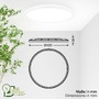 Kruhová - BRILO 7548016 Tava A LED stropní svítidlo, energetická třída A, přímé a nepřímé osvětlení, 50.000h životnost, kruhové 42 cm, bílé - BRILO - foto 8