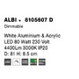 Kruhová - NV 8105607 D Stropní svítidlo ALBI bílý hliník a akryl LED 80W 230V 3000K IP20 stmívatelné - NOVA LUCE - foto 8