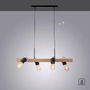 Podélná - LD 15630-18 CANOP LED závěsné svítidlo černá, 4 ramenné, dřevo, kov, industriální design - LEUCHTEN DIREKT / JUST LIGHT - foto 8