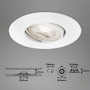 Kruhová - BRI 7602036 LED vestavné svítidlo 4,4 cm 3x 4,9 W 480lm bílé - BRILONER - foto 8