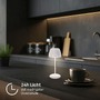 Stolní lampy dekorační - BRILO 7552016 Nabíjecí stolní lampa Riffle Mini - 20 cm, 1,5W, 150lm, bezdrátová, LED, stmívatelné, dotykový vypínač, bílé - BRILO - foto 8