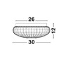 Kruhová - NV 9738254 Stropní svítidlo CLAM kouřové chromové sklo bílý kov E27 2x12W 230V IP44 bez žárovky - NOVA LUCE - foto 8