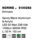 Dekorativní - NV 9100282 Závěsné svítidlo NORINE černý hliník a akryl LED 50W 230V 3000K IP20 stmívatelné - NOVA LUCE - foto 8