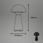 Na stůl - BRILO 7421015 LED nabíjecí stolní lampa 28 cm 2,6W 300lm černá - BRILO - foto 8