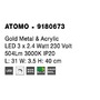 Dekorativní - NV 9180673 Nástěnné svítidlo ATOMO zlatý kov a akryl LED 3 x 2.4W 230V 3000K IP20 - NOVA LUCE - foto 8