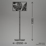 Stojací lampy - BRI 1853014 Mata stojanová lampa, dekor s lístky, nožní vypínač, kávová barva - BRILONER - foto 8