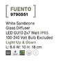 Nástěnná - NV 9790551 Venkovní nástěnné svítidlo FUENTO bílý pískovec skleněný difuzor GU10 2x7W IP65 100-240V bez žárovky světlo nahoru a dolů - NOVA LUCE - foto 8