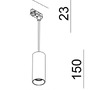 Svítidla - IMPR 707254 Deko-Light 1-fázový-závěsné svítidlo Can 150, 1x max. 7,5 W, GU10, černá - foto 8