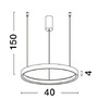 Kruhová - NV 9345614 Závěsné svítidlo PERRINE šampaň stříbrný hliník a akryl LED 30W 230V 3000K IP20 stmívatelné - NOVA LUCE - foto 8