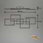 Hranatá - BRILO 3810014 Cornice LED stropní svítidlo, stmívatelné, 4 rámy, 5200lm, 47W, CCT, dálkový ovladač, černá - BRILO - foto 8