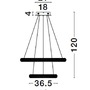 Kruhová - NV 9748156 Závěsné svítidlo MEDORA mosazný zlatý hliník a akryl LED 41.5W 230V 3000K IP20 stmívatelné - NOVA LUCE - foto 8