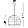 Dekorativní - NV 9586502 Závěsné svítidlo MARLO přírodní ratan černý kabel E27 1x12W 230V IP20 bez žárovky - NOVA LUCE - foto 8