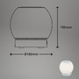 Na stůl - BRILO 7439-014 ///  LED bateriové stolní svítidlo, pr.16 cm, LED modul, 3W, 350 lm, matný chrom - BRILO - foto 8