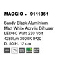 Kruhová - NV 9111361 Stropní svítidlo MAGGIO černý hliník matný bílý akrylový difuzor LED 60W 230V 3000K IP20 - NOVA LUCE - foto 8