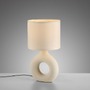 Stolní lampy dekorační - LD 14193-39 CARARA stolní lampa béžová vypínač látkové stínidlo na noční stolek - JUST LIGHT - foto 8